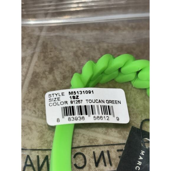 Marc By Marc Jacobs Toucan Green Braided Silicone Rubber Bracelet - Picture 7 of 8